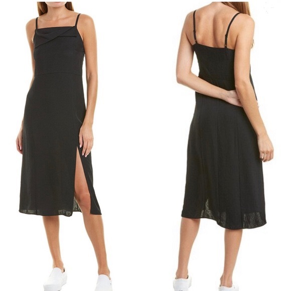 Vince NWT Twist Front Side Split Midi Dress - Picture 3 of 12